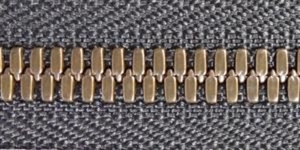 Metal Brass Finish Zipper